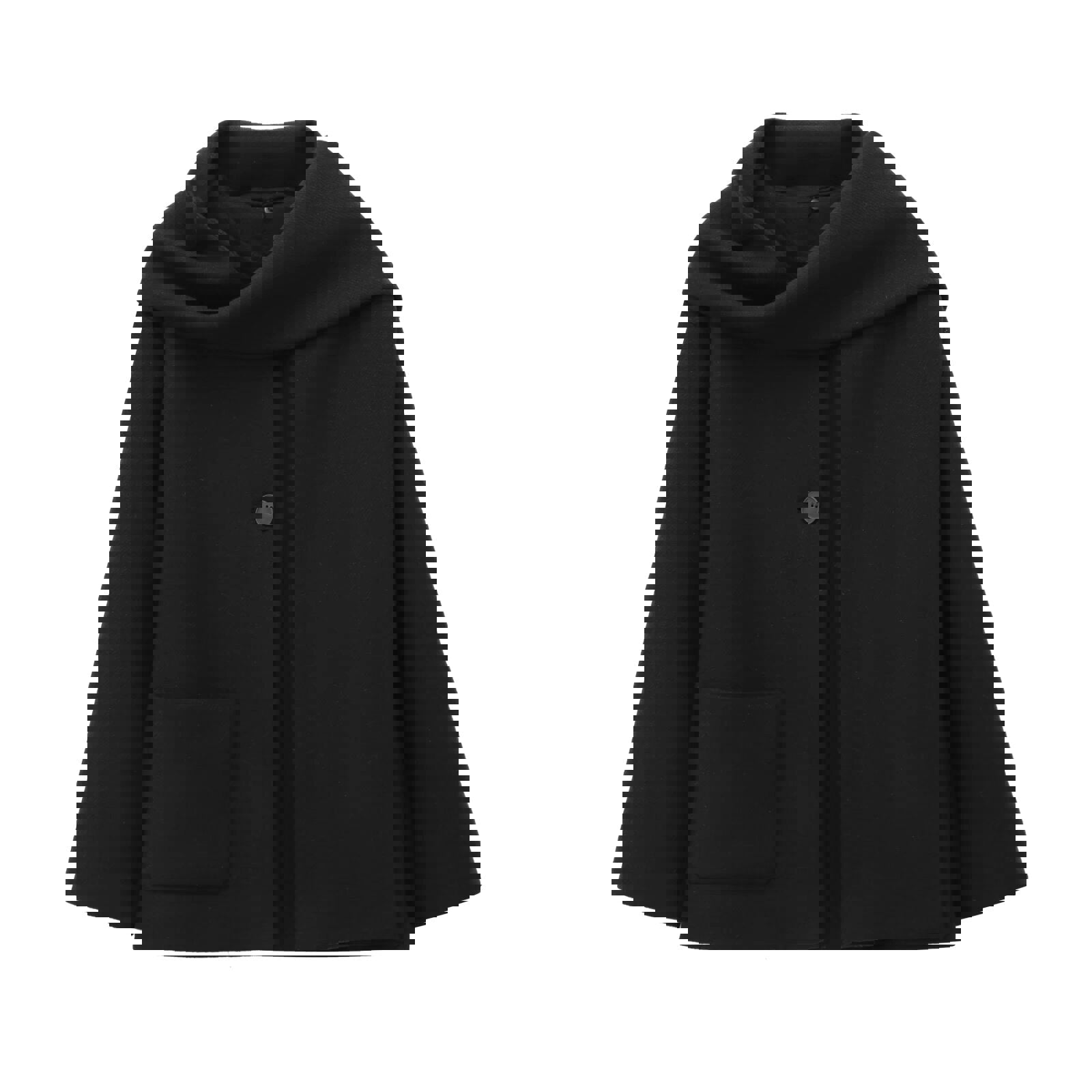 Scarf Coat with Faux Fur Collar